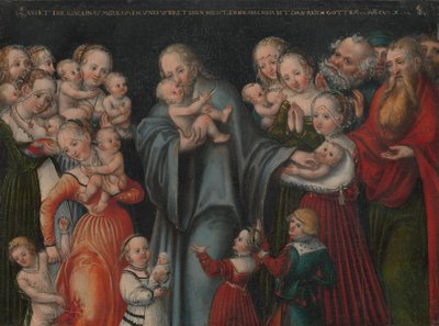 Christus segnet die Kinder, ca. 1545-50 von Lucas the Younger Cranach